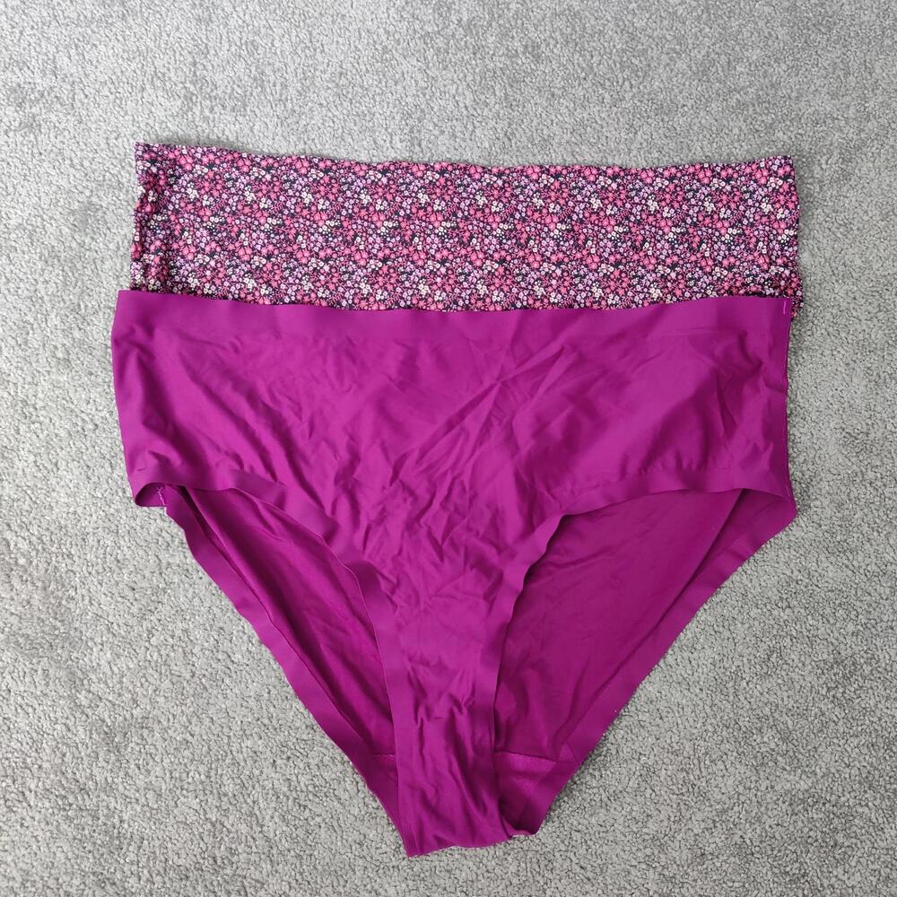 Joe Fresh Women's Floral Panties Size 1X Pink Briefs Underwear
